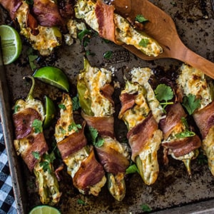 bacon wrapped Stuffed Hatch Chiles