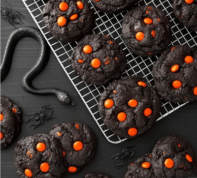 dark chocolate halloween cookies